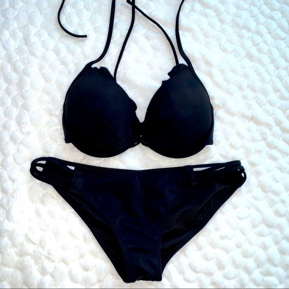 2 Pc Set Push-up Swimsuit 34C Top + Medium Bottoms